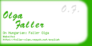 olga faller business card